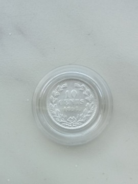Holandia 10 cent 1897 r Wilhelmina srebro rzadka 
