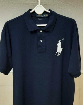 Polo koszulka Ralph Lauren XXL bawełna granat bdb