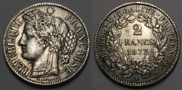 Francja 2 Franki 1872 (K) "III Republika"