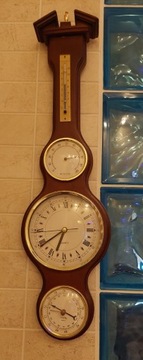 Zegar z termo/ higro/ baro/ metrem, w stylu retro