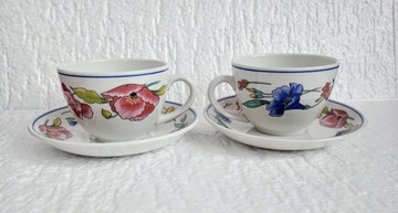 2 filiżanki z angielskiej porcelany Alpine Meadow 