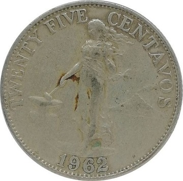Filipiny 25 centavos 1962, KM#189.1