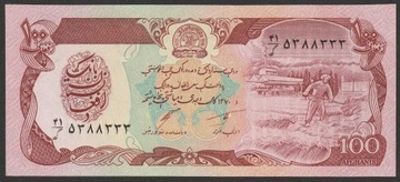 Afganistan 100 afhanis 1991 - stan bankowy UNC