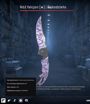 Nóż Falchion Knife Rękodzieło FN CS GO