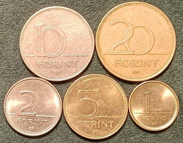 Węgry monety 5 sztuk 