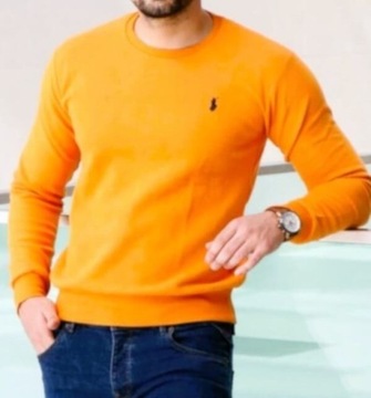 Sweter męski U.S. POLO ASSN z dodatkiem kaszmiru orange r M