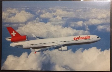 Pocztówka Swissair McDonnel Douglas MD-11 