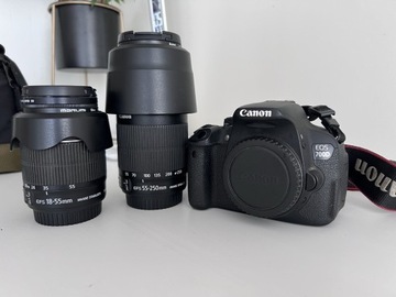 Canon 700D + 2 obiektywy + dodatki 