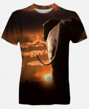 Koszulka fulprint męska słoń