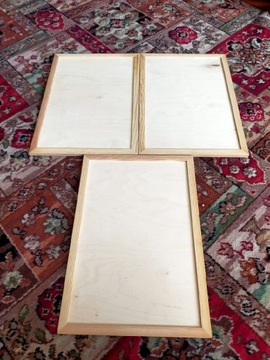 Trzy tablice malarskie - drewniane 