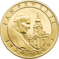 Moneta 10 zł Jan Paweł II 2005 SREBRO Ag Plater Au