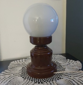 Vintage-Lampa ceramiczna stołowa -PRL-lata 70-te. 
