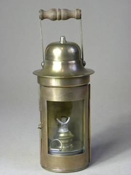 Stara mosiężna lampa okrętowa kompasowa Sherwoods