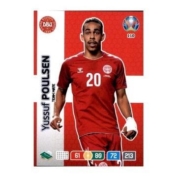 UEFA EURO 2020 Team Mate Yussuf Poulsen 110 Karta