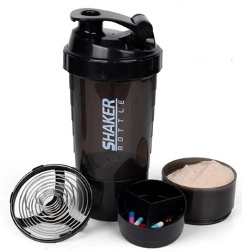 3 warstwy shaker butelka proteinowa puder shake