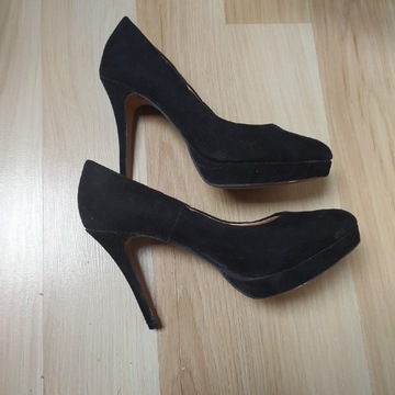 buty rozmiar37 firmy H&M na wysokim obcasie czarne