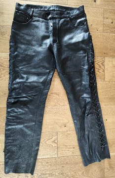 Skórzane spodnie na Harleya, r.50