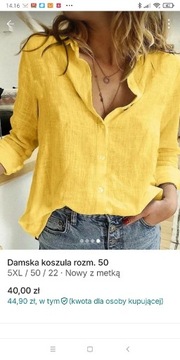 Damska koszula oversize rozm. 50