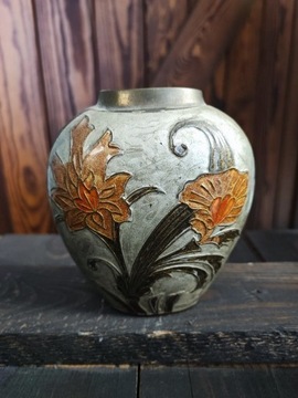 Stary wazon ART DECO unikatowy mosiądz