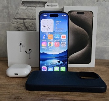 Iphone 15 PRO 128GB 5G 6,1" Tytan + AirPods 3