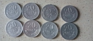 Moneta 20gr 1960,65,69, 1973, 75,79, 1983,85.