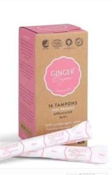 GingerOrganic tampony z aplikatorem mini, 16 szt. 