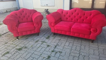 Chesterfield Preston Komplet sofa 2os. + fotel 