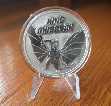 Srebrna moneta King Ghidorah Godzilla 1 uncja 