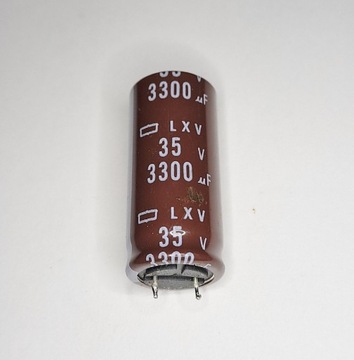 35V 3300uF  LXV Nippon Chemi-Con kondensator elektrolityczny 18x40mm 105°C 