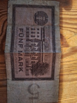 Banknot  5 marek DDR 1964 rok
