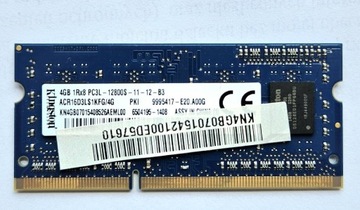 SODIMM Kingston DDR3 4GB PC3L-12800