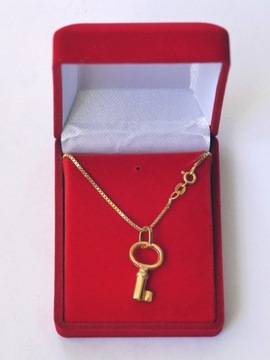 Złoty kluczyk, próba 750, 1.9 g, 20x11x3 mm