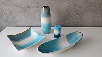 Home&You ceramika zestaw patery wazon świeca grati