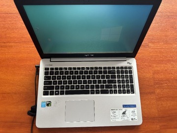 Laptop Asus K501lX +dysk ssd 256GB.Zainstalowany system windows 10