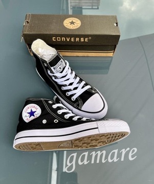 DAMSKIE CONVERSE BIAŁE I CZARNE WYSOKIE 36-41