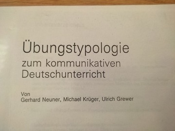 Ubungstypologie zum kommunikativen Gerhard Neuner