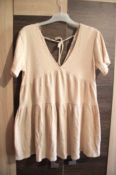 Bluzka kremowa Pull & Bear S