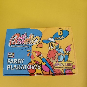 Farby plakatowe Pastello 6szt x 20ml