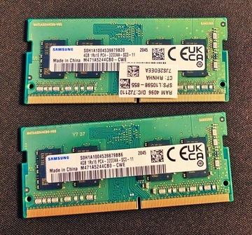 RAM 2x4GB (8GB) DDR4 3200MHz Samsung SODIMM