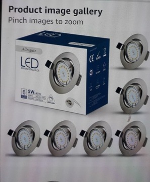 Zestaw 6 reflektorów wpuszczanych LED