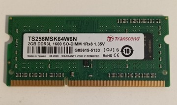 2GB SODIMM DDR3L 1600 TS256MSK64W6N