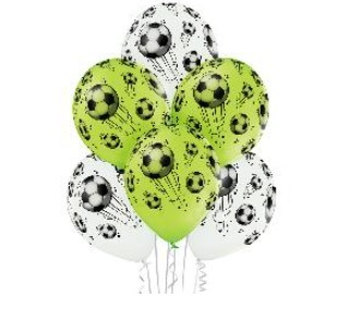 Balony Football 30cm 6 szt. balony piłka nożna