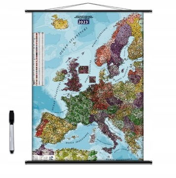Europa Kodowo-drogowa Mapa 1:2000000 210x155cm