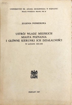 Ustrój władz miejskich miasta Poznania ...