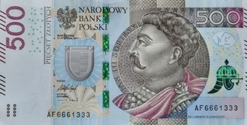 Banknot  500 zł 6661333