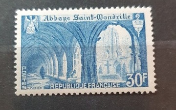 Francja 1951r  Mi 898**  Opactwo św. Wandrille'a