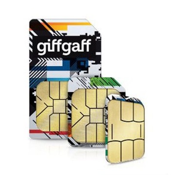 Starter GiffGaff UK EU z numerem telefonu + 15 GBP