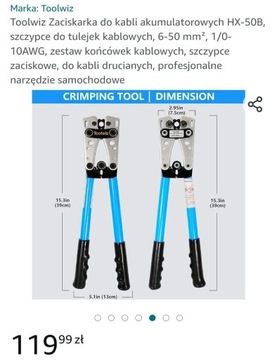 Zaciskarka do kabli akumulatorowych HX-50B