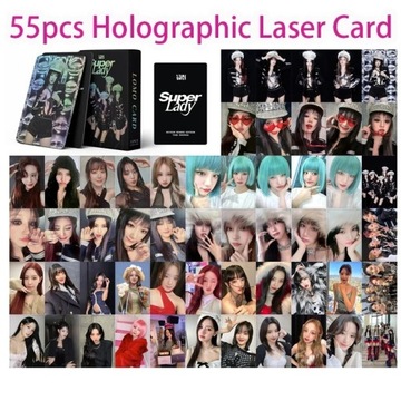 KPOP (G)I-DLE Super Lady 55 pcs, laser lomo cards