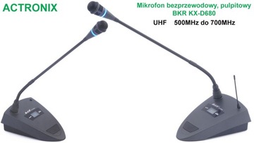 Bezprzewodowy mikrofon konferencyjny BKR KX-D680